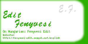 edit fenyvesi business card